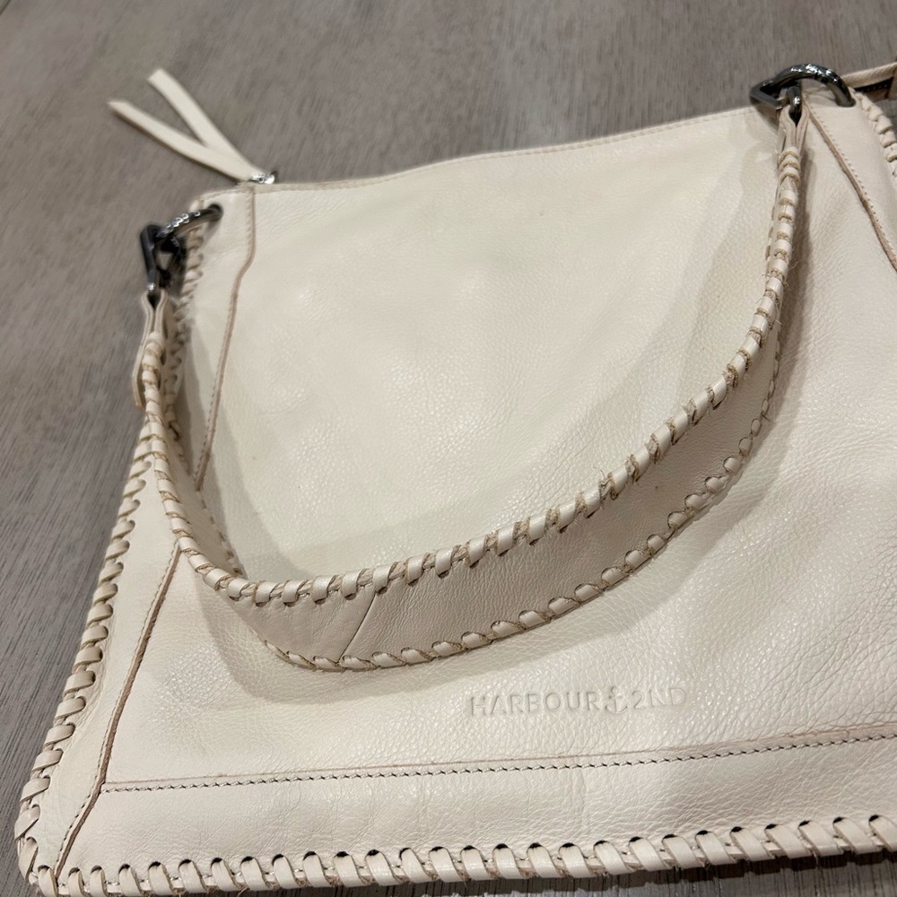 Harbour 2nd Cream Leather Shoulder Bag
